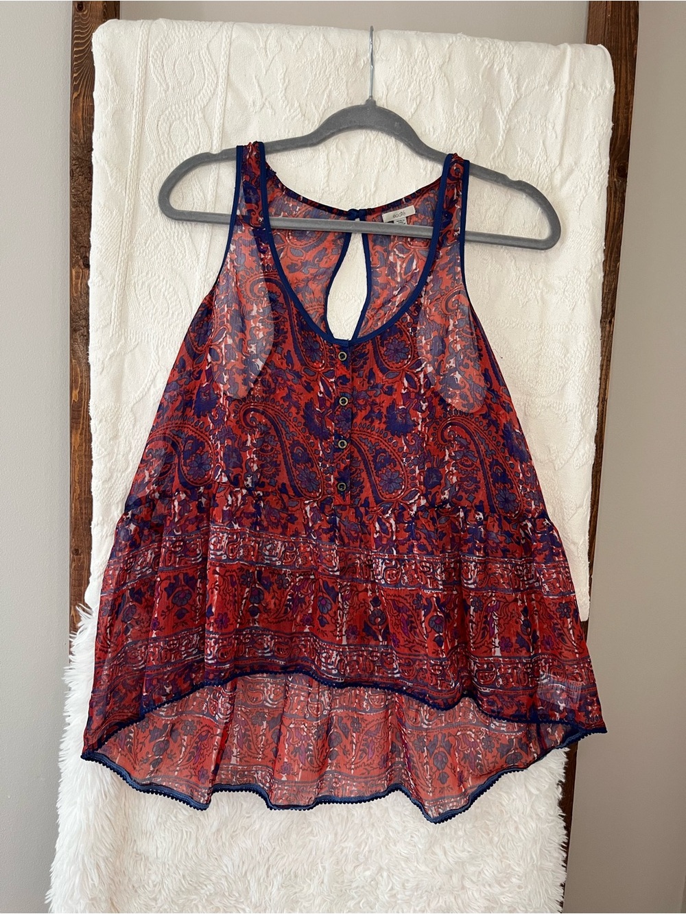 ASO Caroline Forbes Vampire Diaries Ecote Chiffon Babydoll Tunic - Medium
